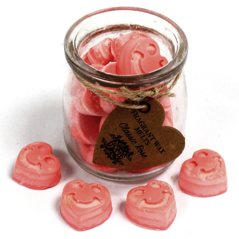 Pot de fondants à la cire de soja - Rose classique