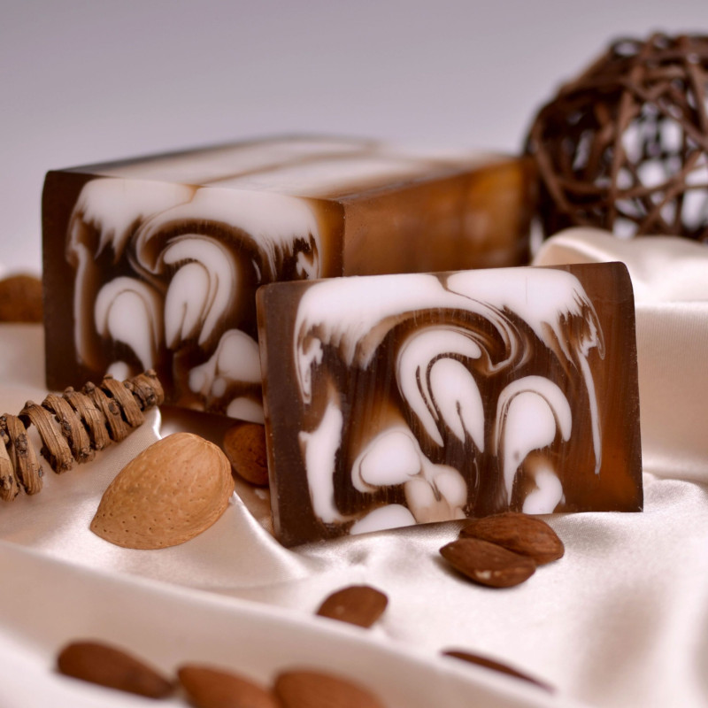 Savon artisanal - Amande - Tranche 115g environ