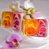 Savon artisanal - Orchidée - Tranche 115g environ