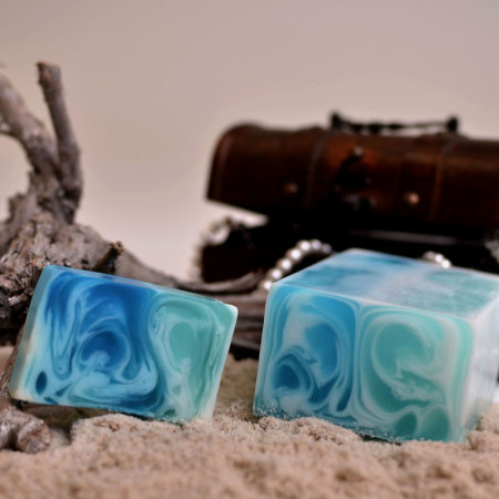 Savon artisanal - Fraîcheur Marine - Tranche 115g environ