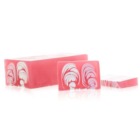 Savon artisanal - Rose - Tranche 115g environ