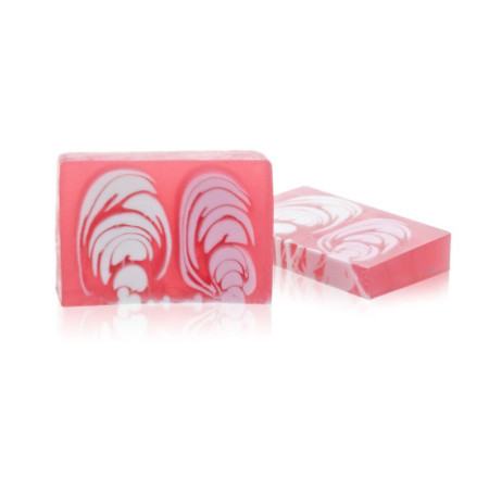 Savon artisanal - Rose - Tranche 115g environ