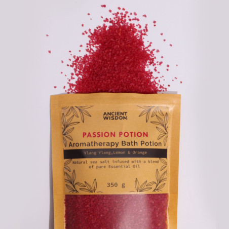 Potion de bain aromathérapie en sachet kraft 350 g - Passion