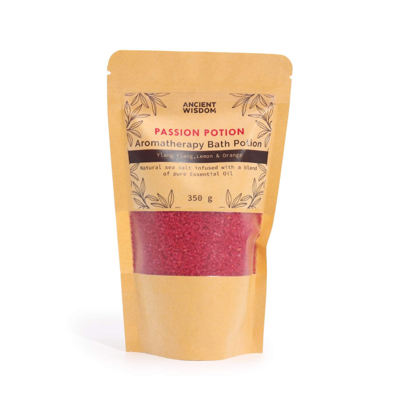 Potion de bain aromathérapie en sachet kraft 350 g - Passion