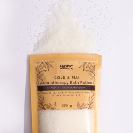 Potion de bain aromathérapeutique en sachet kraft 350 g - Rhume et grippe