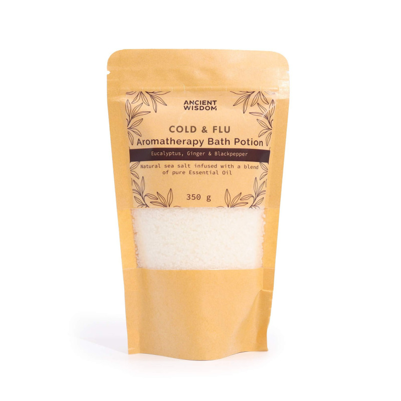 Potion de bain aromathérapeutique en sachet kraft 350 g - Rhume et grippe