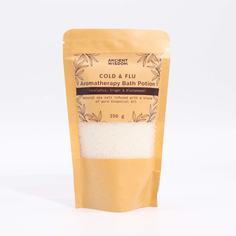 Potion de bain aromathérapeutique en sachet kraft 350 g - Rhume et grippe