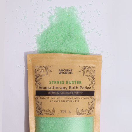 Potion de bain aromathérapeutique en sachet kraft 350 g - Stress Buster