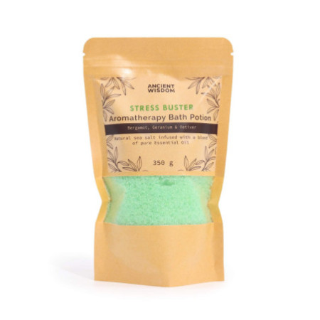 Potion de bain aromathérapeutique en sachet kraft 350 g - Stress Buster