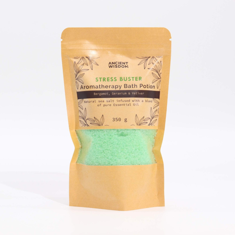 Potion de bain aromathérapeutique en sachet kraft 350 g - Stress Buster