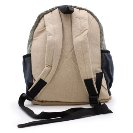 Petit sac à dos en chanvre - Style corde et poches