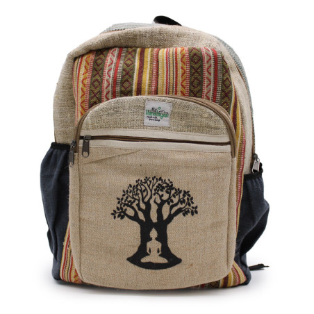 Grand sac à dos en chanvre - Bohdi Tree Design