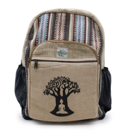 Grand sac à dos en chanvre - Bohdi Tree Design