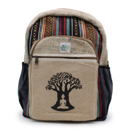 Grand sac à dos en chanvre - Bohdi Tree Design