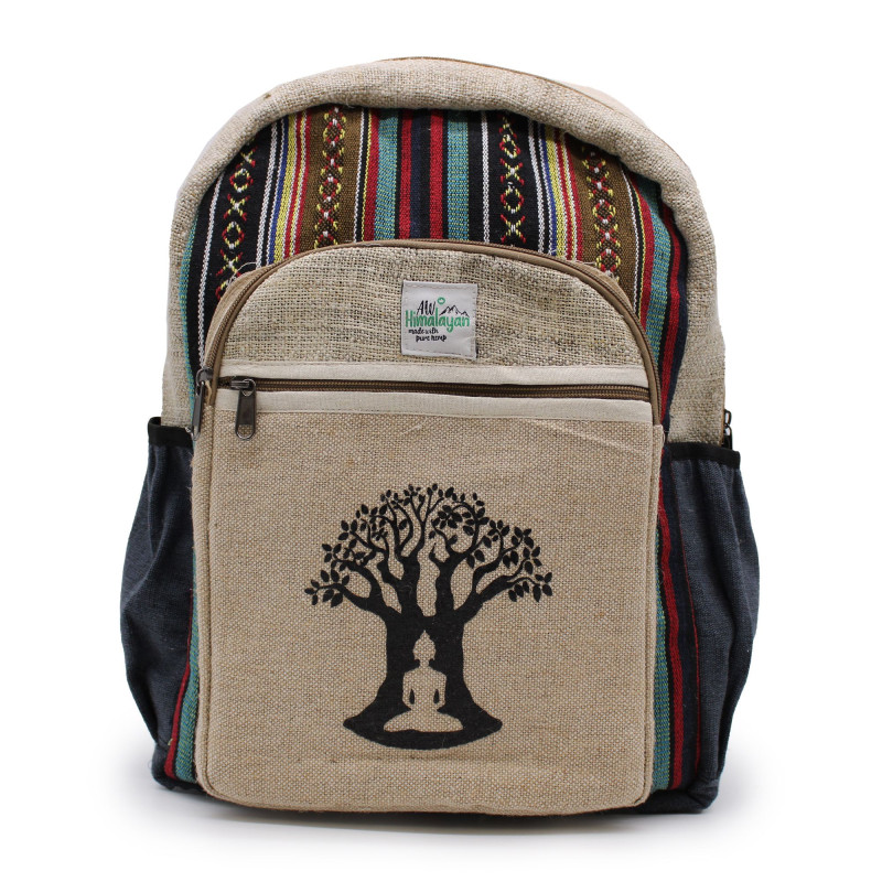 Grand sac à dos en chanvre - Bohdi Tree Design