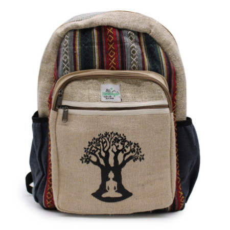 Grand sac à dos en chanvre - Bohdi Tree Design