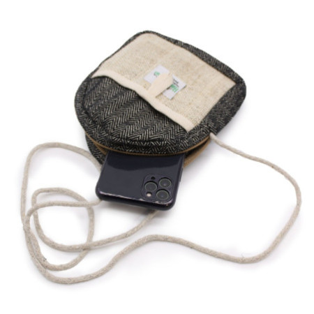 Sac en chanvre mobile avec ficelle - Couleur aléatoire