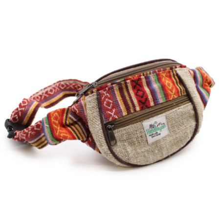 Sac banane - Motif aléatoire en chanvre et coton