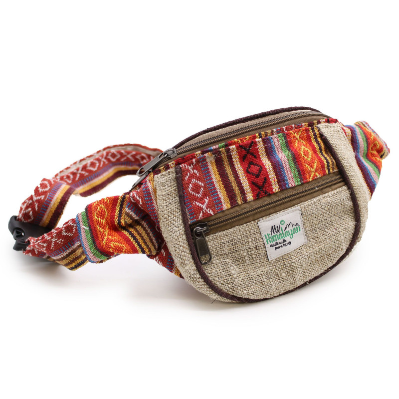 Sac banane - Motif aléatoire en chanvre et coton