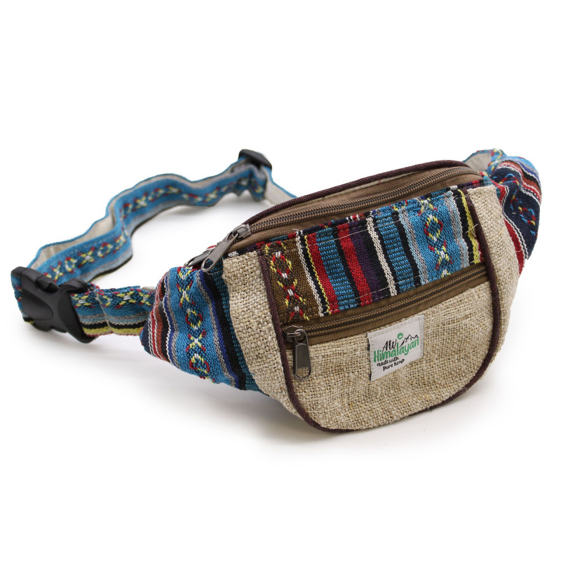 Sac banane - Motif aléatoire en chanvre et coton