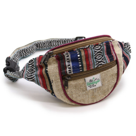 Sac banane - Motif aléatoire en chanvre et coton