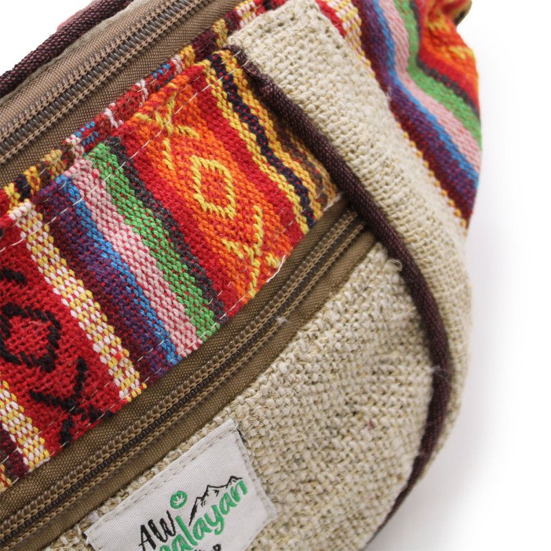 Sac banane - Motif aléatoire en chanvre et coton