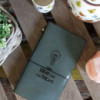 Journal en cuir fait main - Bonnes idées et autres rêves - Gris (80 pages)