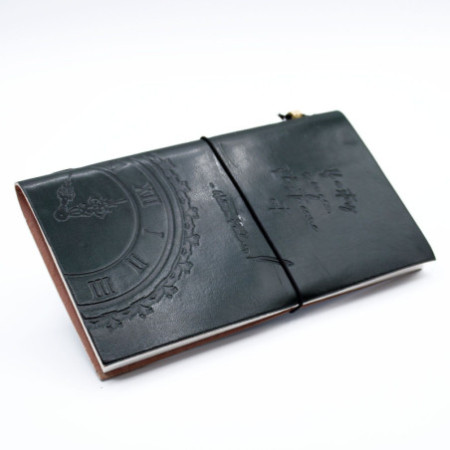 Journal en cuir fait main - Si une histoire est en vous - Vert (80 pages)