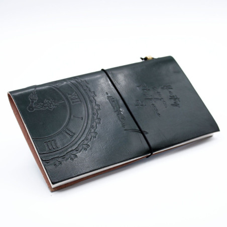 Journal en cuir fait main - Si une histoire est en vous - Vert (80 pages)
