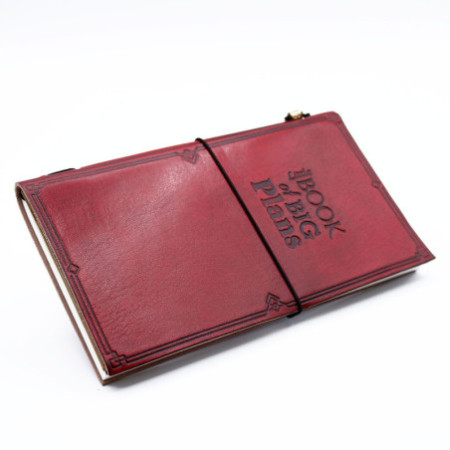 Journal en cuir fait main - Petit livre des grands projets - Rouge (80 pages)