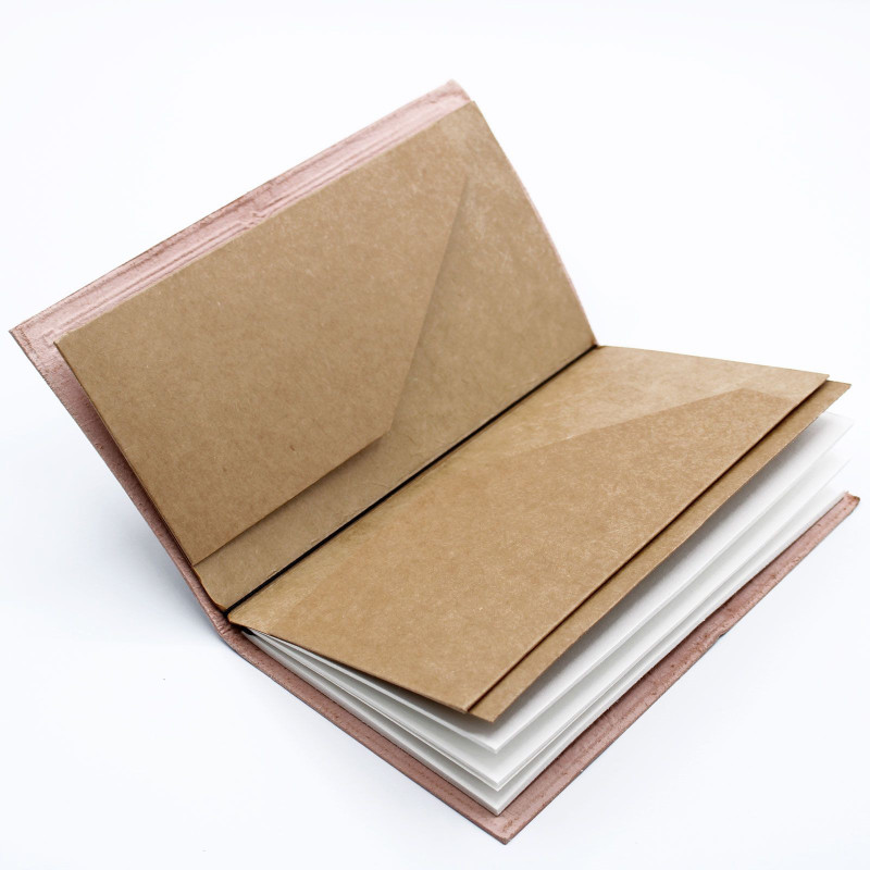 Journal en cuir fait main - Petit livre des grands projets - Rouge (80 pages)