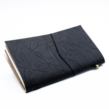 Journal en cuir fait main - Mon petit livre noir - Noir (80 pages)