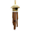 Nichoir rond en jonc de mer avec carillon 45 x 17 cm