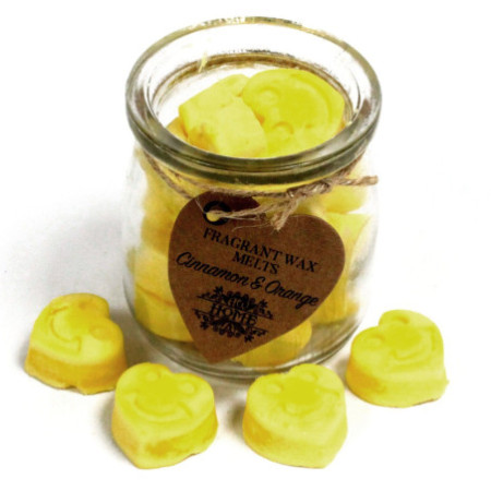Pot de cire de soja fondante - Cannelle et orange