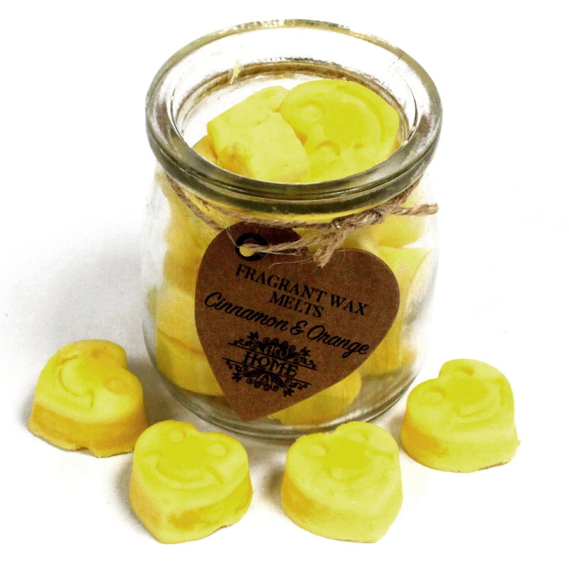 Pot de cire de soja fondante - Cannelle et orange