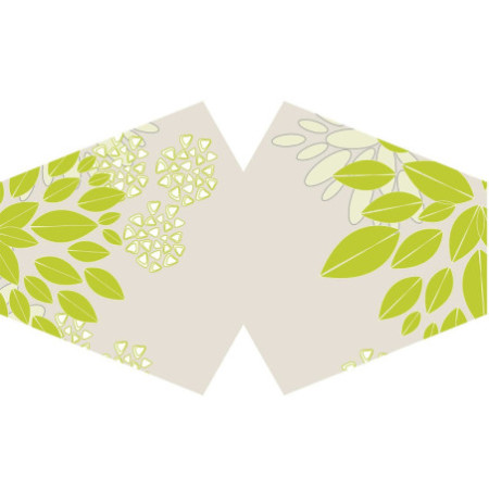 Masque réutilisable tendance - Feuilles vertes (adulte)
