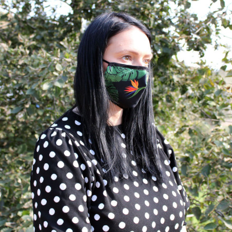 Masque réutilisable tendance et Jungle verte (adulte)