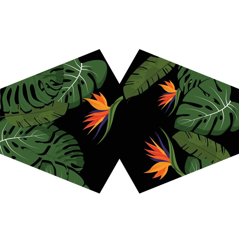 Masque réutilisable tendance et Jungle verte (adulte)