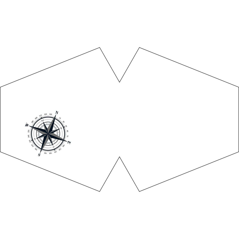 Masque réutilisable tendance - Boussole nautique (adulte)