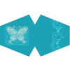 Masque réutilisable tendance - Papillon bleu (adulte)