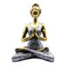 Figurine Yoga Lady - Bronze et Argent 24 cm