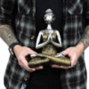 Figurine Yoga Lady - Bronze et Argent 24 cm