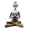 Figurine Yoga Lady - Argent et Or 24 cm