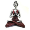 Figurine Yoga Lady - Argent et Bordeaux 24 cm
