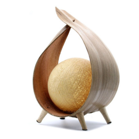 Lampe en noix de coco naturelle - Enveloppe naturelle