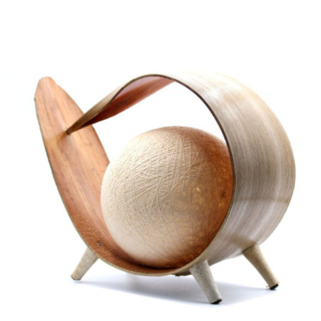 Lampe en noix de coco naturelle - Boucle naturelle