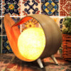 Lampe en noix de coco naturelle - Boucle naturelle