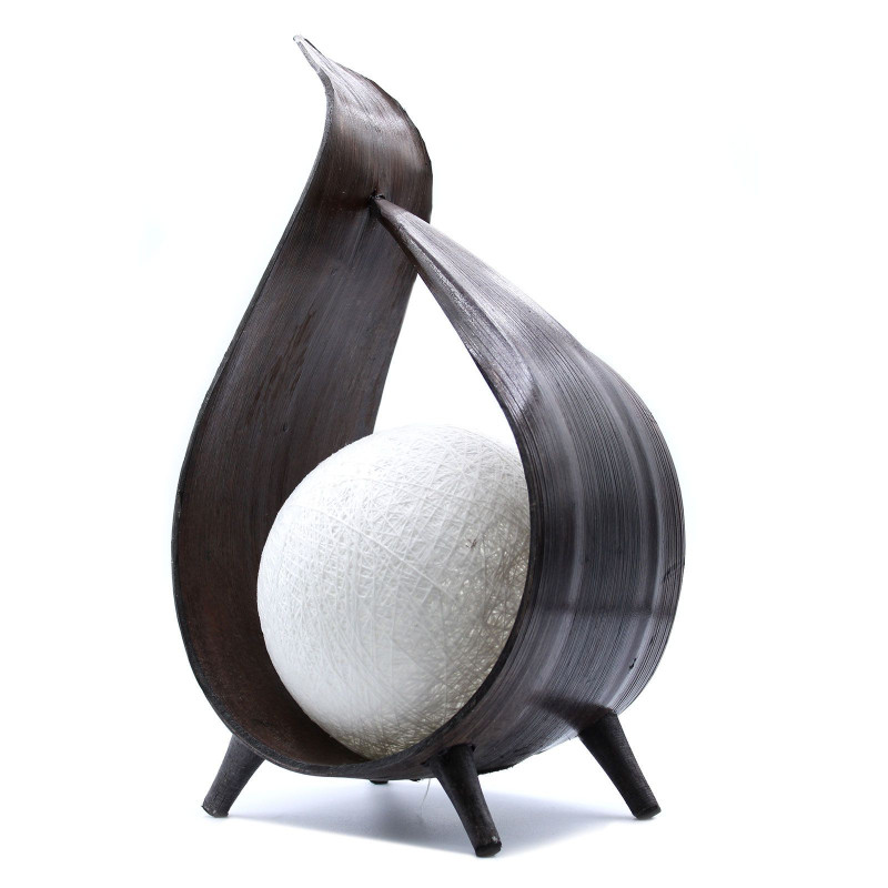 Lampe à la noix de coco naturelle - Torsade enrobée de chocolat