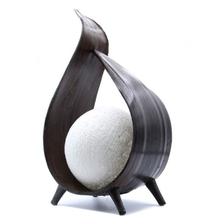Lampe à la noix de coco naturelle - Torsade enrobée de chocolat