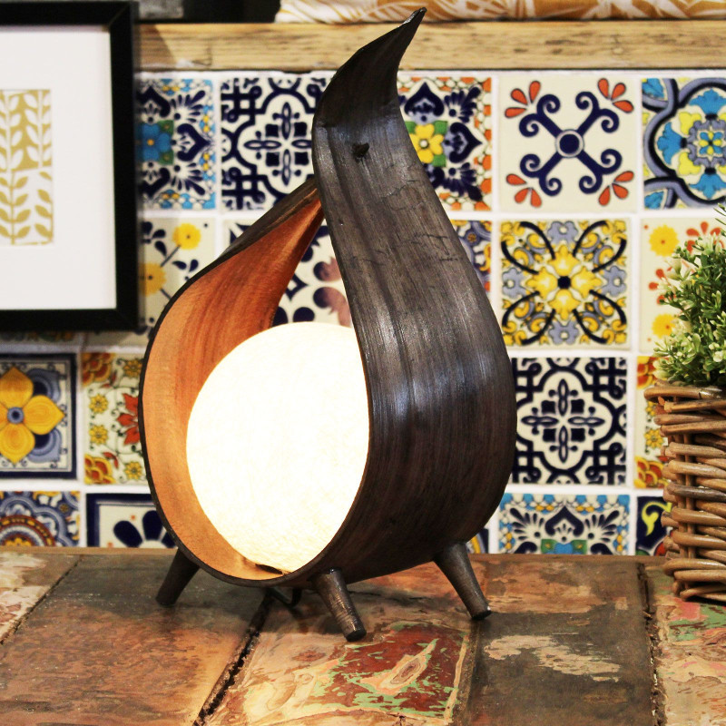 Lampe à la noix de coco naturelle - Torsade enrobée de chocolat